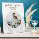 Rome Map Wedding Engagement Photo Gift Vertical Plaque<br><div class="desc">Turn your engagement or wedding location and cherished photo into a personalised piece of art! This custom map design makes a perfect Engagement or Wedding keepsake gift! Customise this design with your photo, location & details, and move the heart to your location within Rome (can even change the heart colour)!...</div>