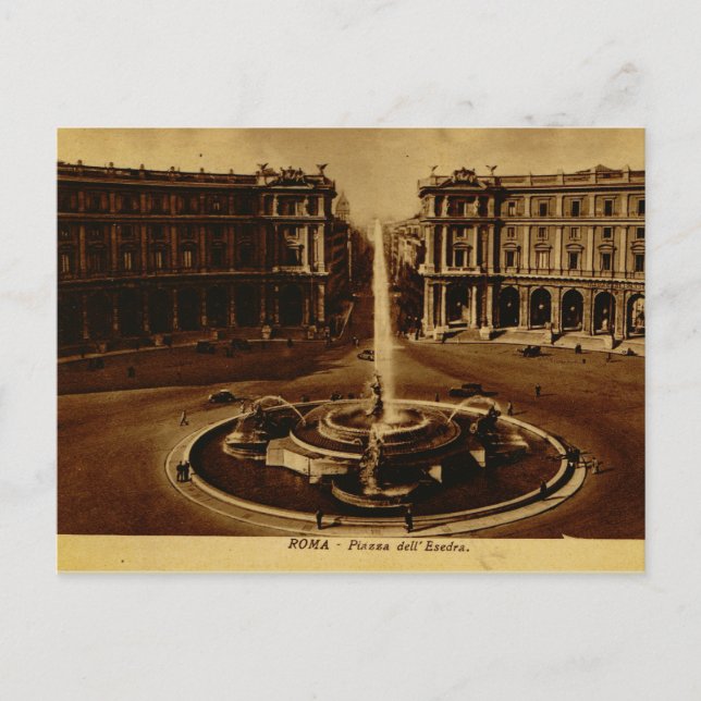Rome, Piazza dell' Esedra  1890 Postcard (Front)