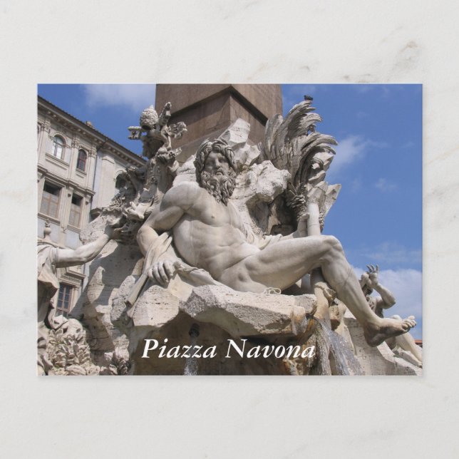 Rome, Piazza Navona Postcard (Front)