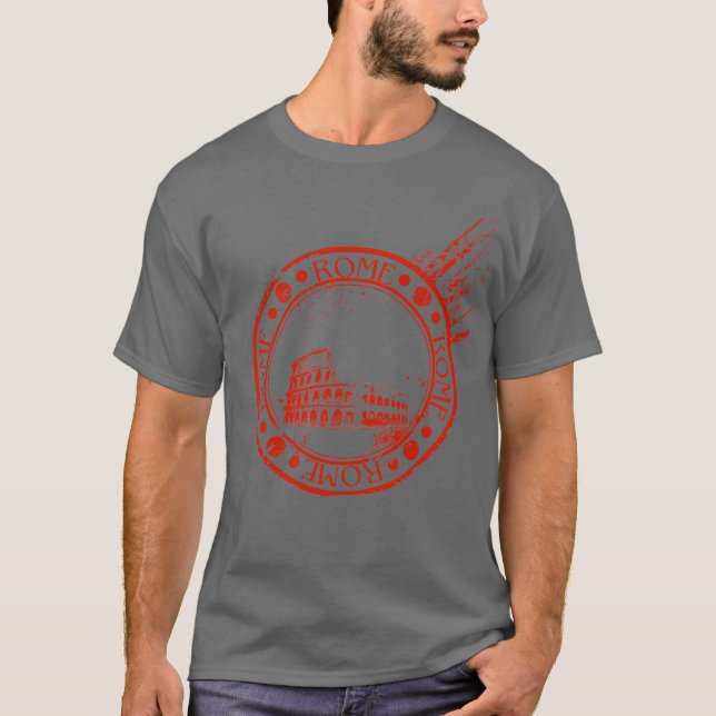 Rome Postage Cancellation Stamp T-Shirt (Front)