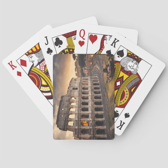 Rome Postcard (Rome 4) Playing Cards (Back)