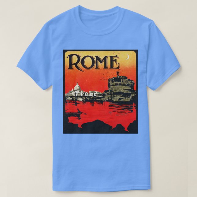 Rome Retro 80s Travel Tourist Souvenir T-Shirt (Design Front)