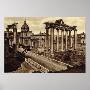 Rome,Road through the Forum Poster