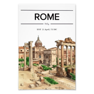 Rome Roman Forum watercolor poster