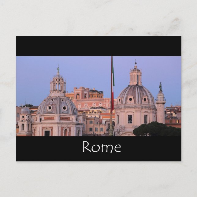 Rome skyline at dusk postcard (Front)