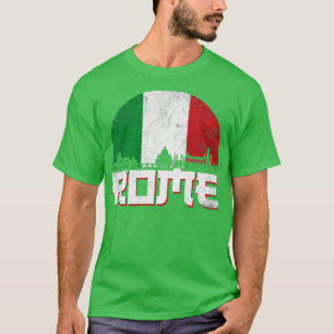 Rome Skyline Italy Flag T-Shirt