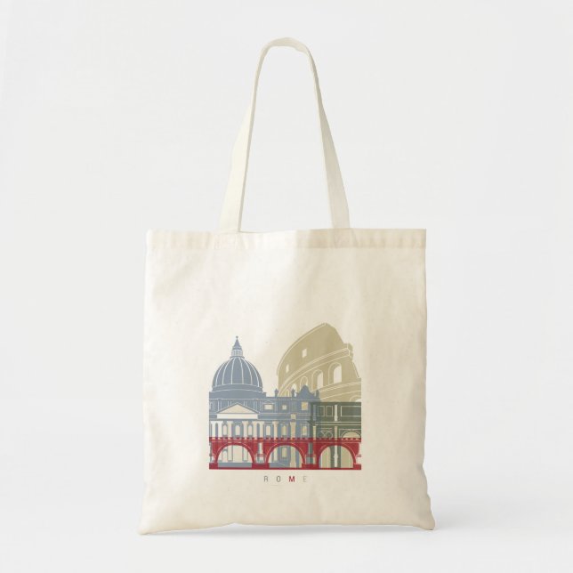 Rome skyline poster tote bag (Front)