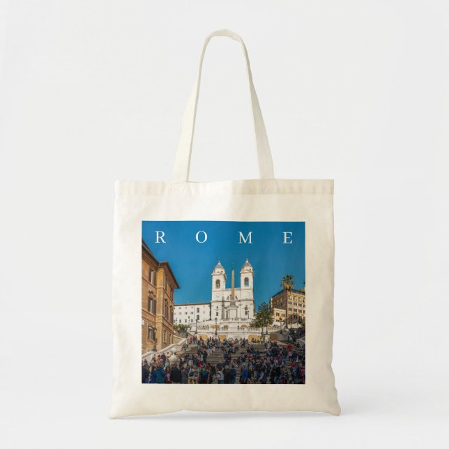 Rome Spanish Steps view tote bag (Front)