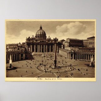 Rome, St Peter's Square, vatican Poster
