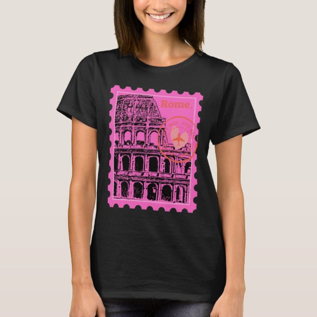Rome Stamp Sticker  T-Shirt (Front)