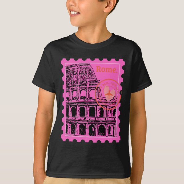 Rome Stamp Sticker  T-Shirt (Front)