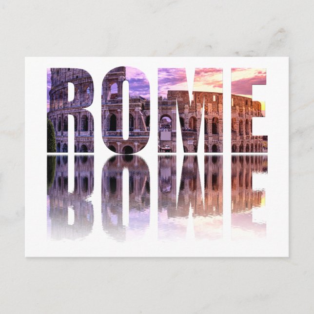 Rome text souvenir postcard (Front)