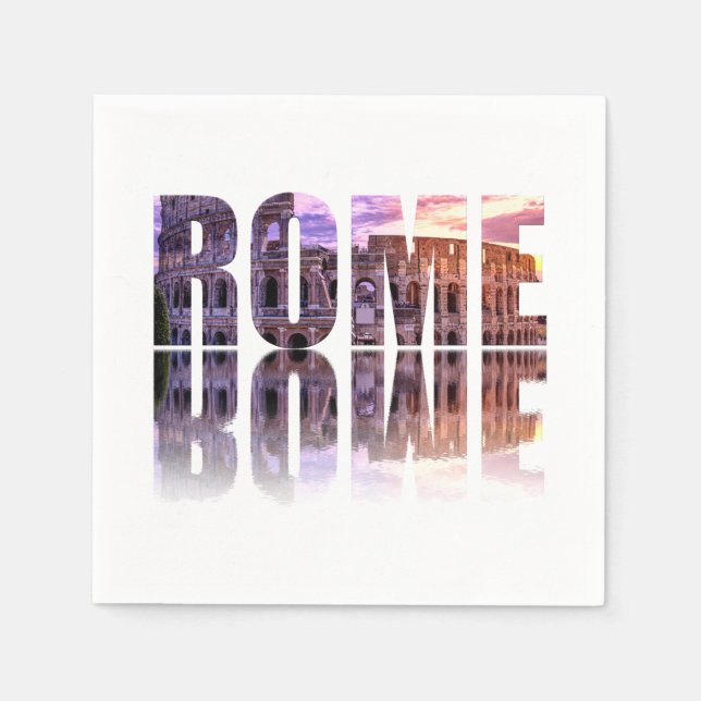 Rome text souvenir square napkin (Front)