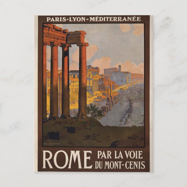 Rome through the Mont-Cenis Postcard (Front)