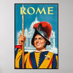 Rome travel poster