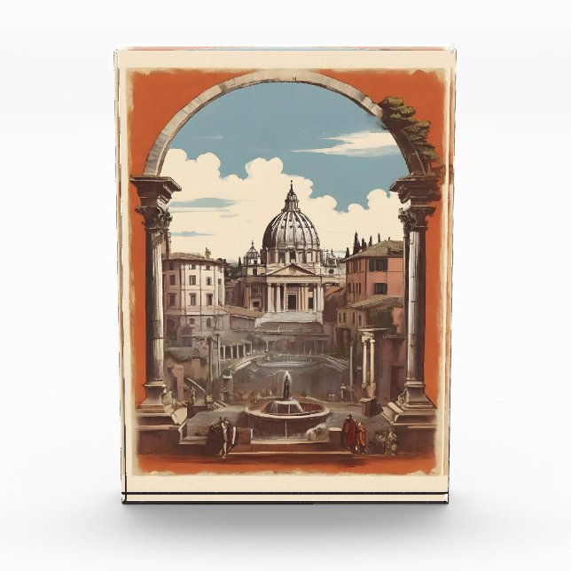 Rome vintage poster photo block (Front)