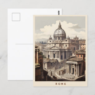 Rome vintage poster postcard