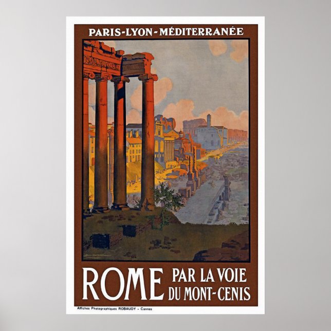 "Rome Vintage Travel" Poster (Front)