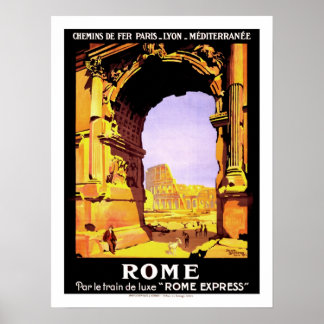 Rome Vintage Travel Poster