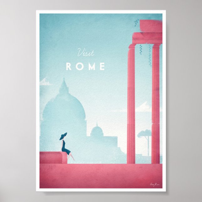 Rome Vintage Travel Poster (Front)
