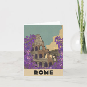 Rome Vintage Travel Poster Card
