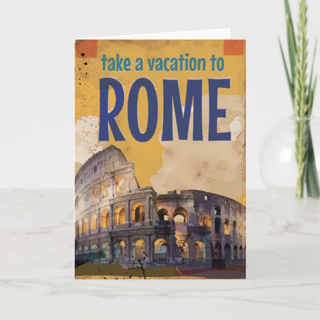 Rome Vintage Travel poster Card (Front)