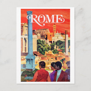 Rome, vintage travel poster postcard