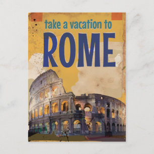 Rome Vintage Travel poster Postcard