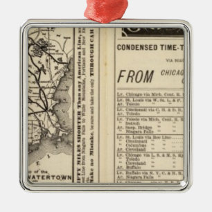 Rome, Watertown and Ogdensburg Railroad 2 Metal Tree Decoration