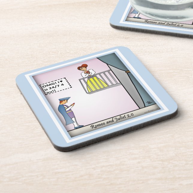 Romeo and Juliet 2.0 Blue Coaster (Left Side)