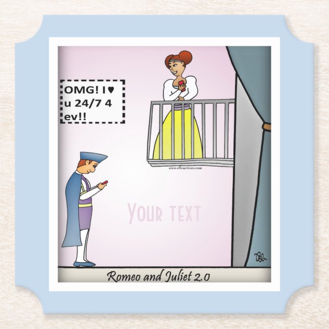 Romeo and Juliet 2.0 Paper Paper Coaster (Front)