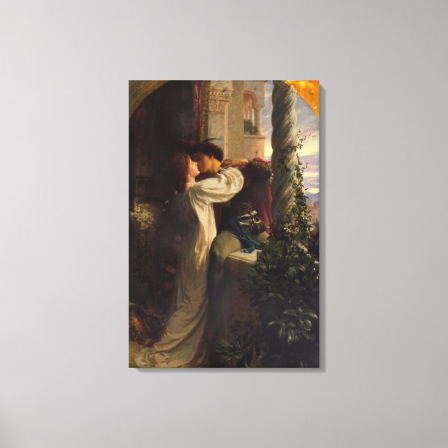 Romeo and Juliet (by Frank Dicksee) Canvas Print (Front)