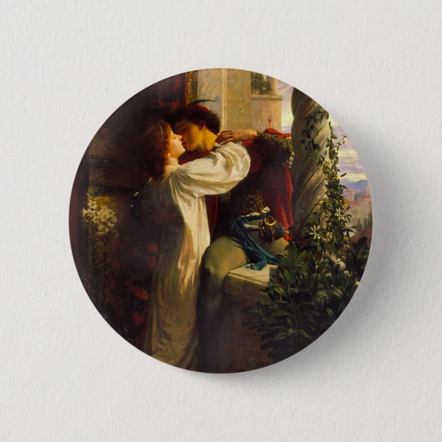 Romeo and Juliet c. 1884 by Sir Frank Dicksee 6 Cm Round Badge (Front)