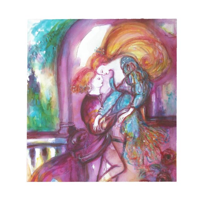 ROMEO AND JULIET Romantic Valentines's Day Notepad (Front)