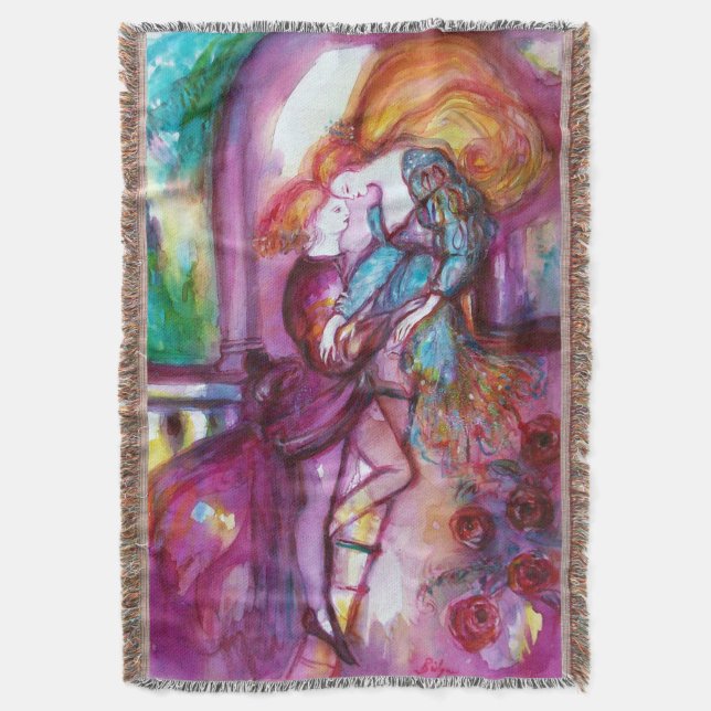 ROMEO AND JULIET Romantic Valentines's Day Throw Blanket (Front Vertical)