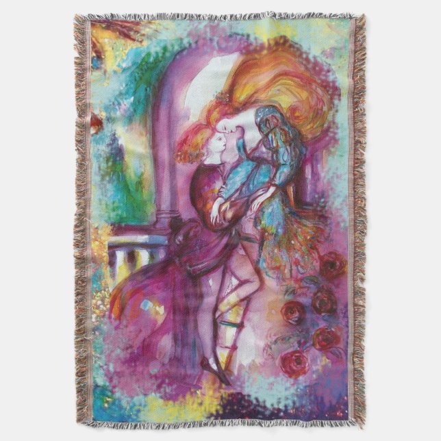 ROMEO AND JULIET Romantic Valentines's Day Throw Blanket (Front Vertical)