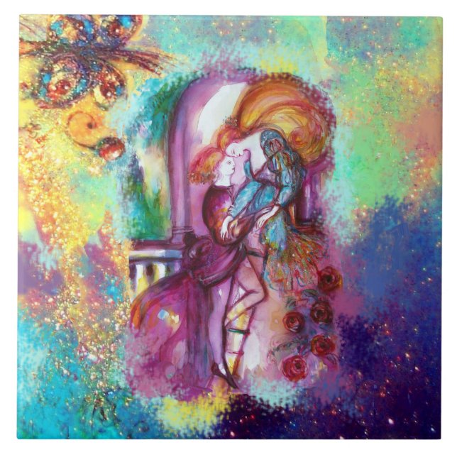 ROMEO AND JULIET Romantic Valentines's Day Tile (Front)