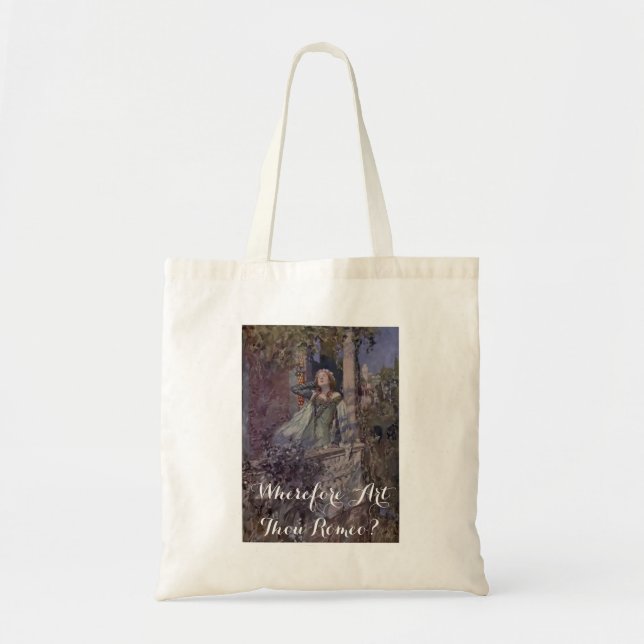 Romeo and Juliet "Wherefore Art Thou Romeo" Tote Bag (Front)