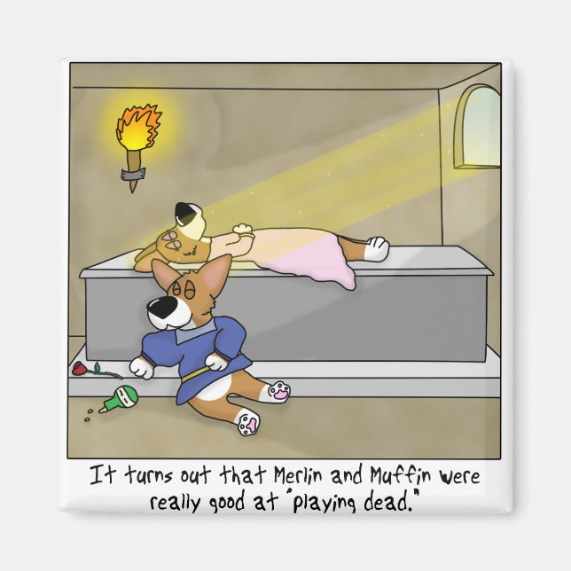 Romeo & Juliet Corgi Magnet (Front)