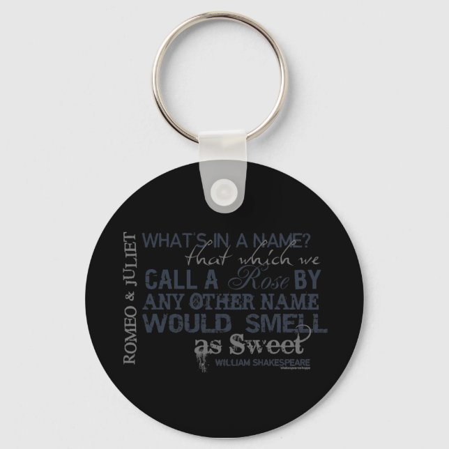 Romeo & Juliet Name Quote Key Ring (Front)