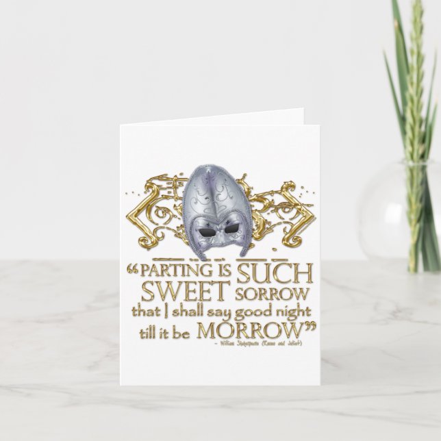 Romeo & Juliet Quote (Gold Version) Card (Front)