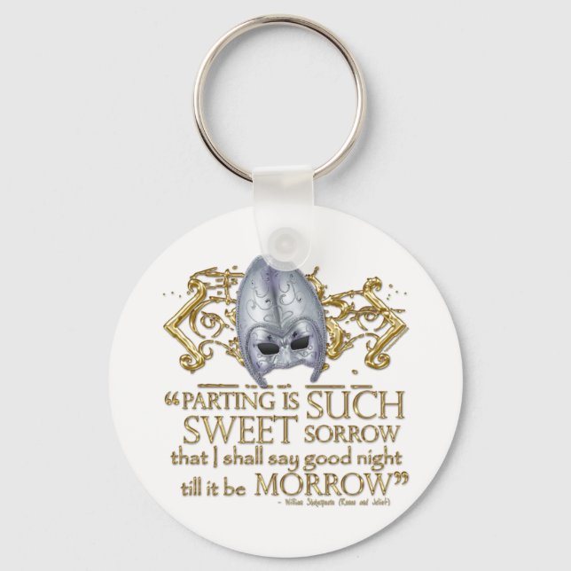Romeo & Juliet Quote (Gold Version) Key Ring (Front)
