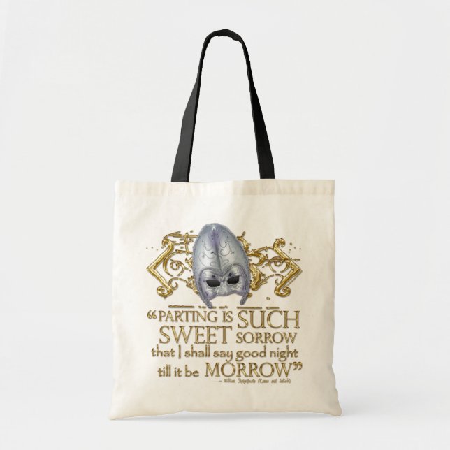 Romeo & Juliet Quote (Gold Version) Tote Bag (Front)