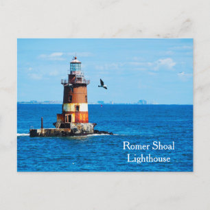Romer Shoal Lighthouse New York Harbor Postcard