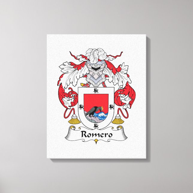 Romero Family Crest Canvas Print (Front)