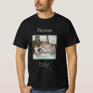 Rome's Fountain of Four Rivers in Piazza Navona T-Shirt