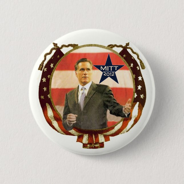 Romney 2012 6 cm round badge (Front)