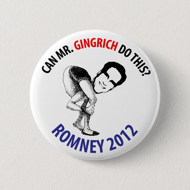 Romney 2012 Humour 6 Cm Round Badge (Front)
