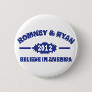 Romney And Ryan 2012 6 Cm Round Badge