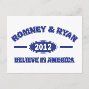 Romney And Ryan 2012 Postcard